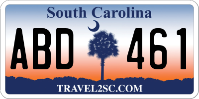 SC license plate ABD461