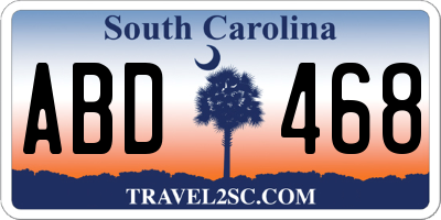 SC license plate ABD468