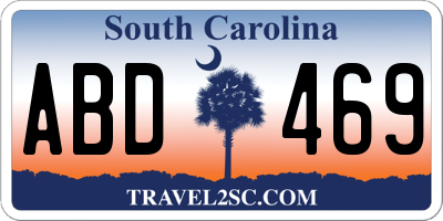 SC license plate ABD469