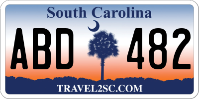 SC license plate ABD482