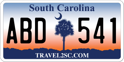 SC license plate ABD541