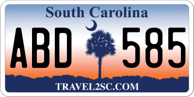 SC license plate ABD585