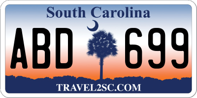 SC license plate ABD699