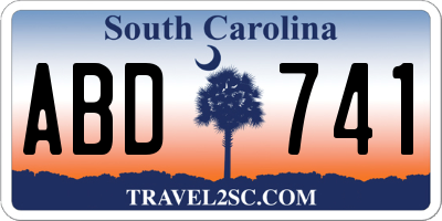 SC license plate ABD741