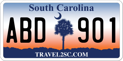 SC license plate ABD901