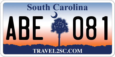 SC license plate ABE081