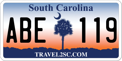 SC license plate ABE119