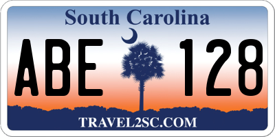 SC license plate ABE128