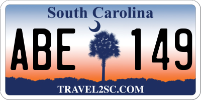 SC license plate ABE149