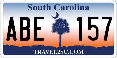 SC license plate ABE157