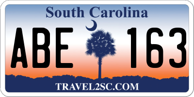 SC license plate ABE163