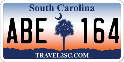 SC license plate ABE164