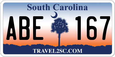 SC license plate ABE167