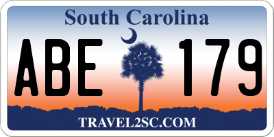 SC license plate ABE179