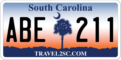 SC license plate ABE211