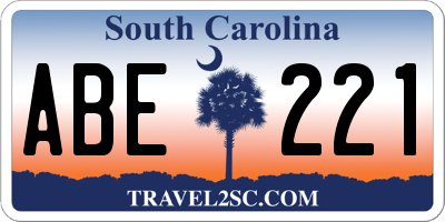 SC license plate ABE221