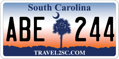 SC license plate ABE244