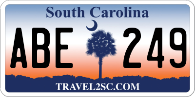 SC license plate ABE249