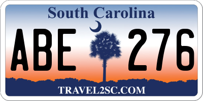 SC license plate ABE276