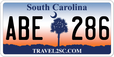 SC license plate ABE286