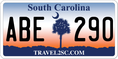 SC license plate ABE290