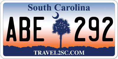 SC license plate ABE292