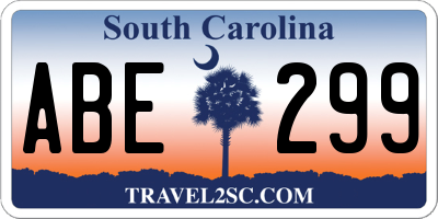SC license plate ABE299