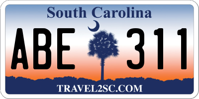 SC license plate ABE311