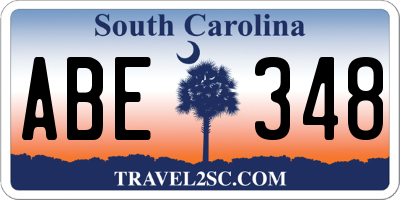 SC license plate ABE348