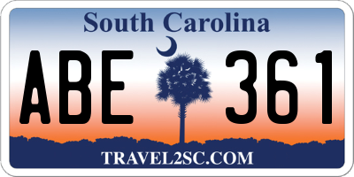 SC license plate ABE361