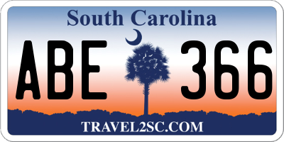 SC license plate ABE366