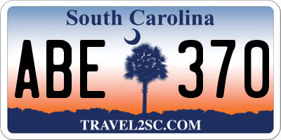 SC license plate ABE370