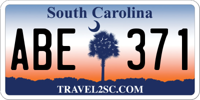 SC license plate ABE371