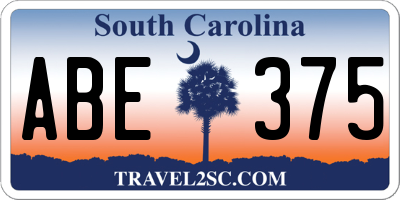 SC license plate ABE375