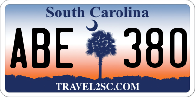 SC license plate ABE380