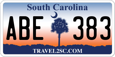 SC license plate ABE383
