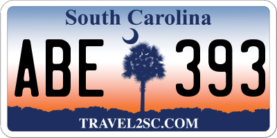 SC license plate ABE393