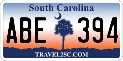 SC license plate ABE394