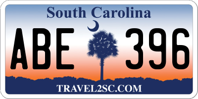 SC license plate ABE396