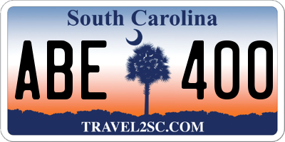 SC license plate ABE400