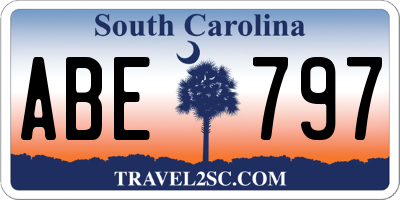 SC license plate ABE797