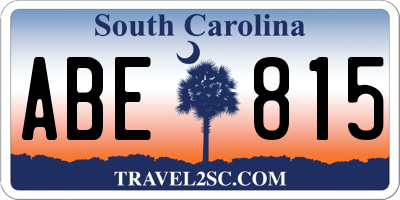 SC license plate ABE815