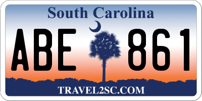SC license plate ABE861