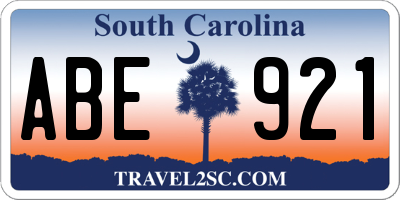 SC license plate ABE921