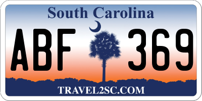 SC license plate ABF369
