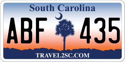 SC license plate ABF435