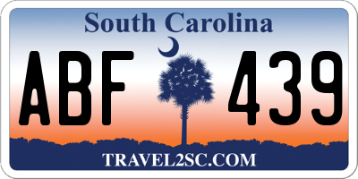 SC license plate ABF439
