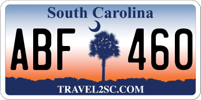 SC license plate ABF460