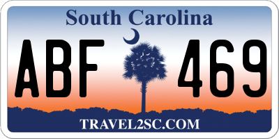 SC license plate ABF469
