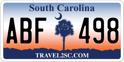 SC license plate ABF498